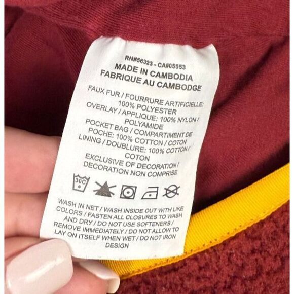 Air Jordan‎ Mens Essential Red Black Yellow Statement Fleece Hoodie Size Small - Picture 6 of 6